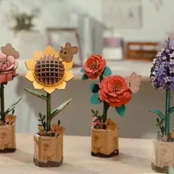 3D Wooden Flower Puzzles