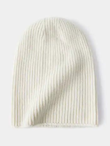 Cashmere Wool Beanie – Ivory