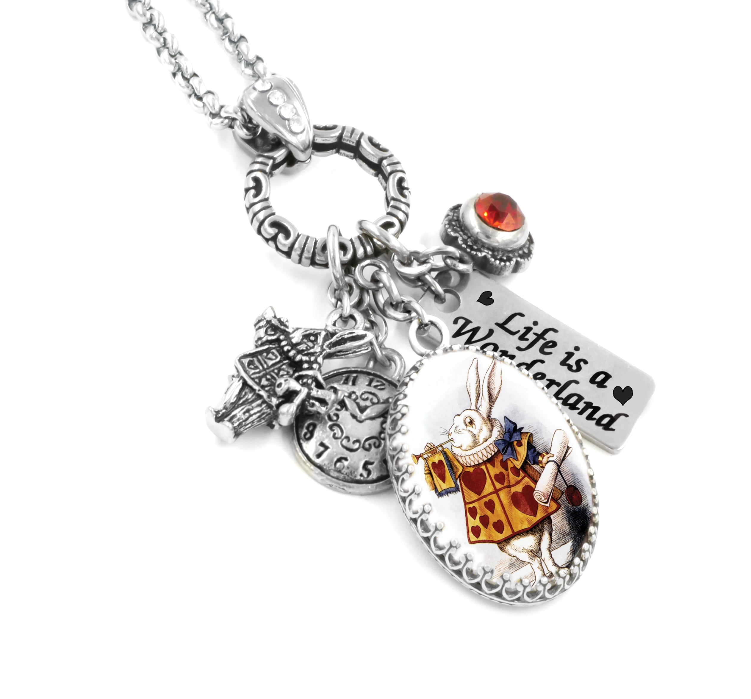 Alice in Wonderland White Rabbit Necklace