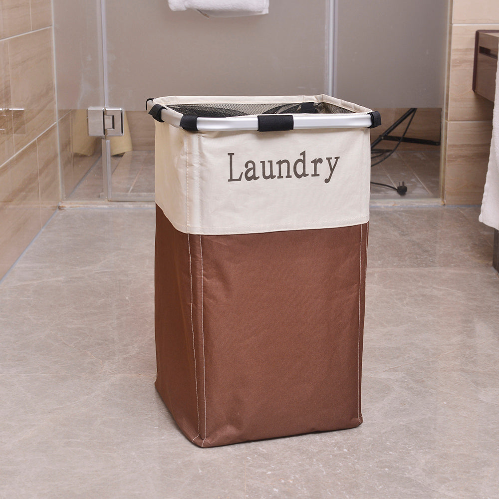 Foldable Laundry Hamper Easy Clean Breathable Material Sturdy Aluminum Frame