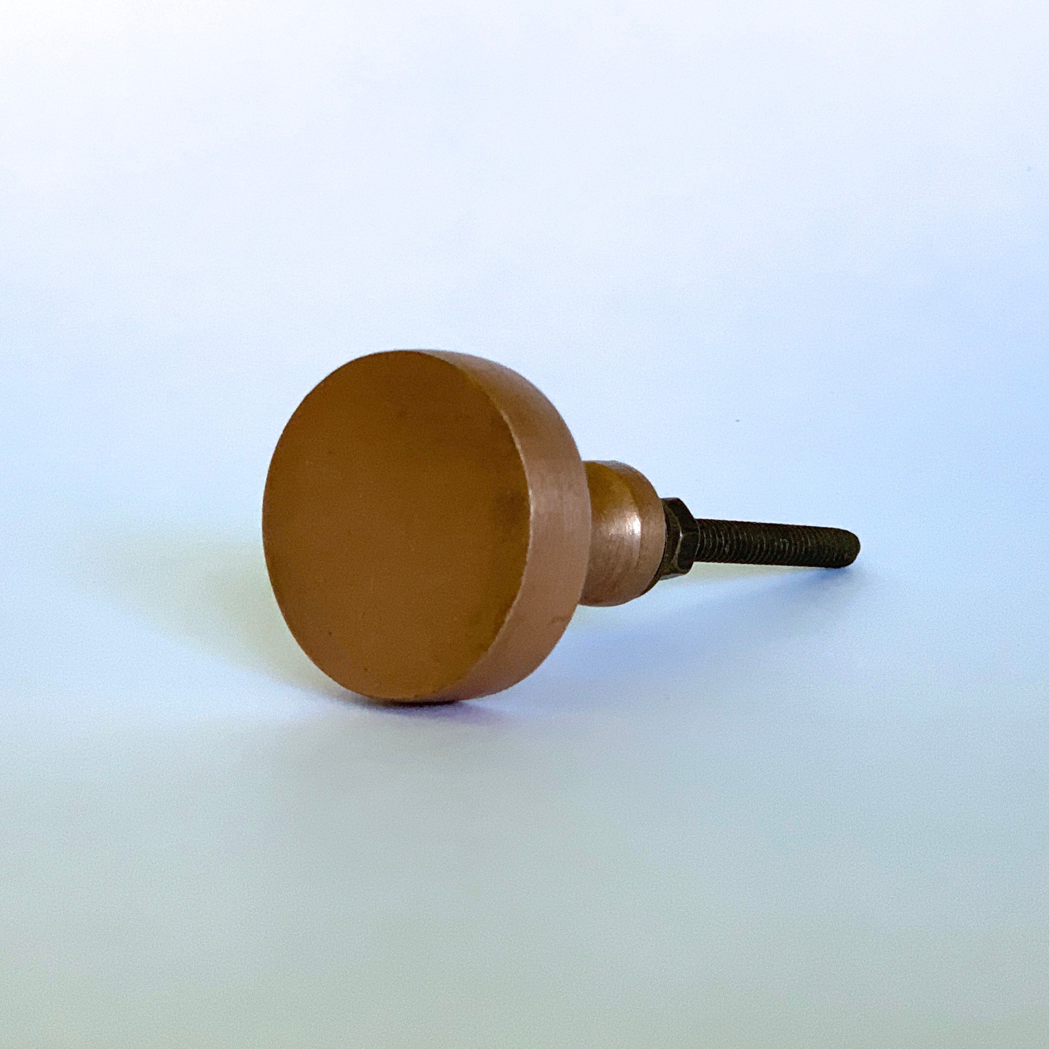 Brushed Copper Circle Knob