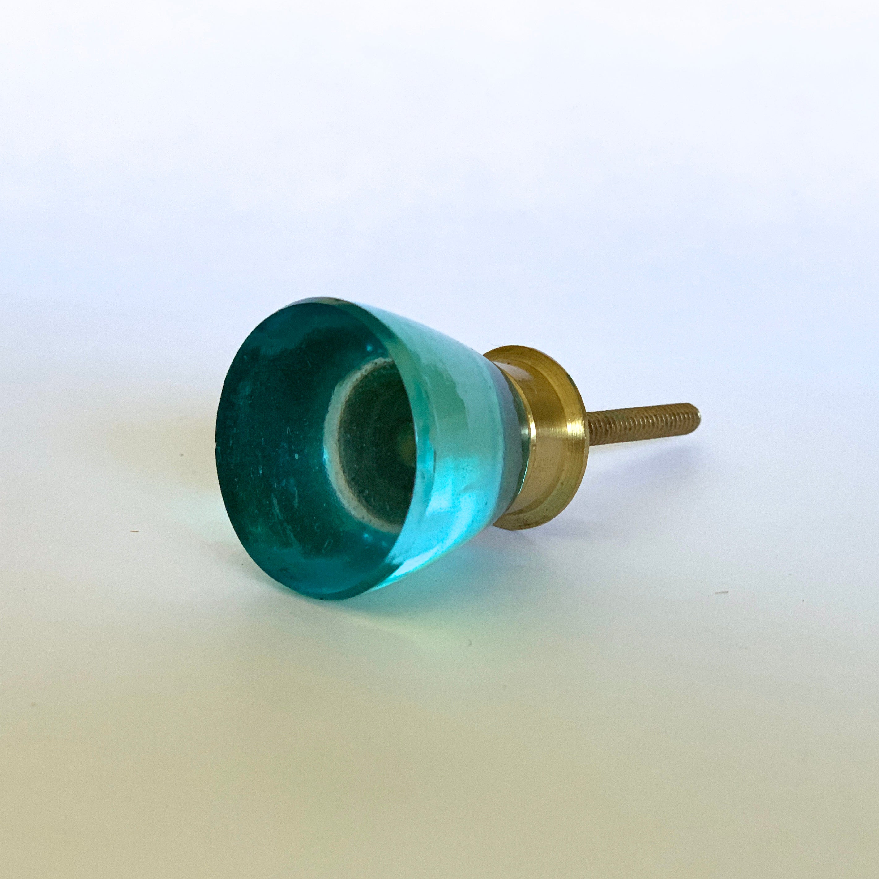 Beach Glass Knob -  Turquoise
