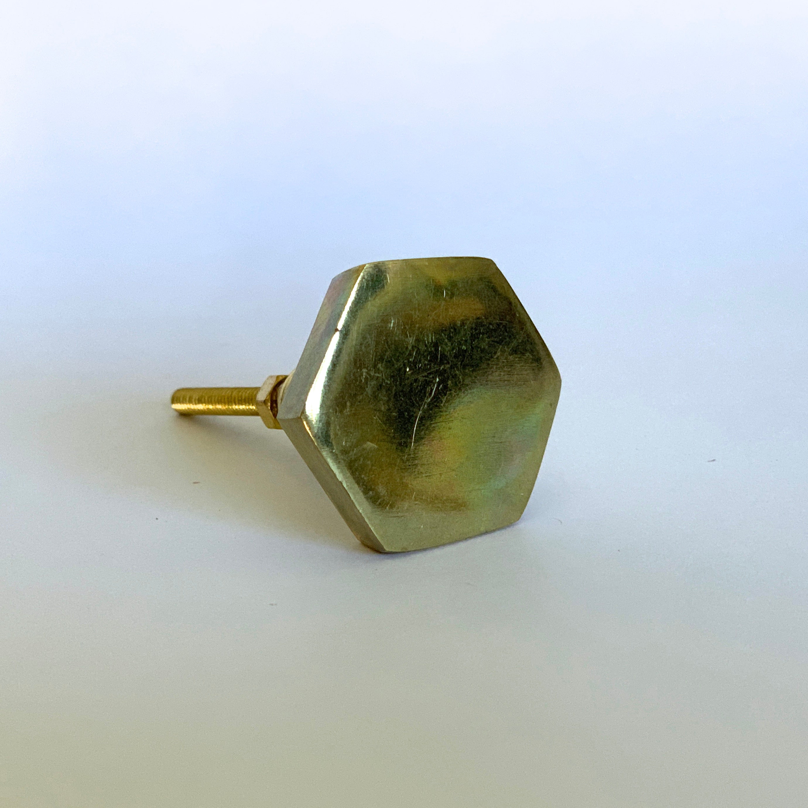 Gold Hex Knob - Shiny
