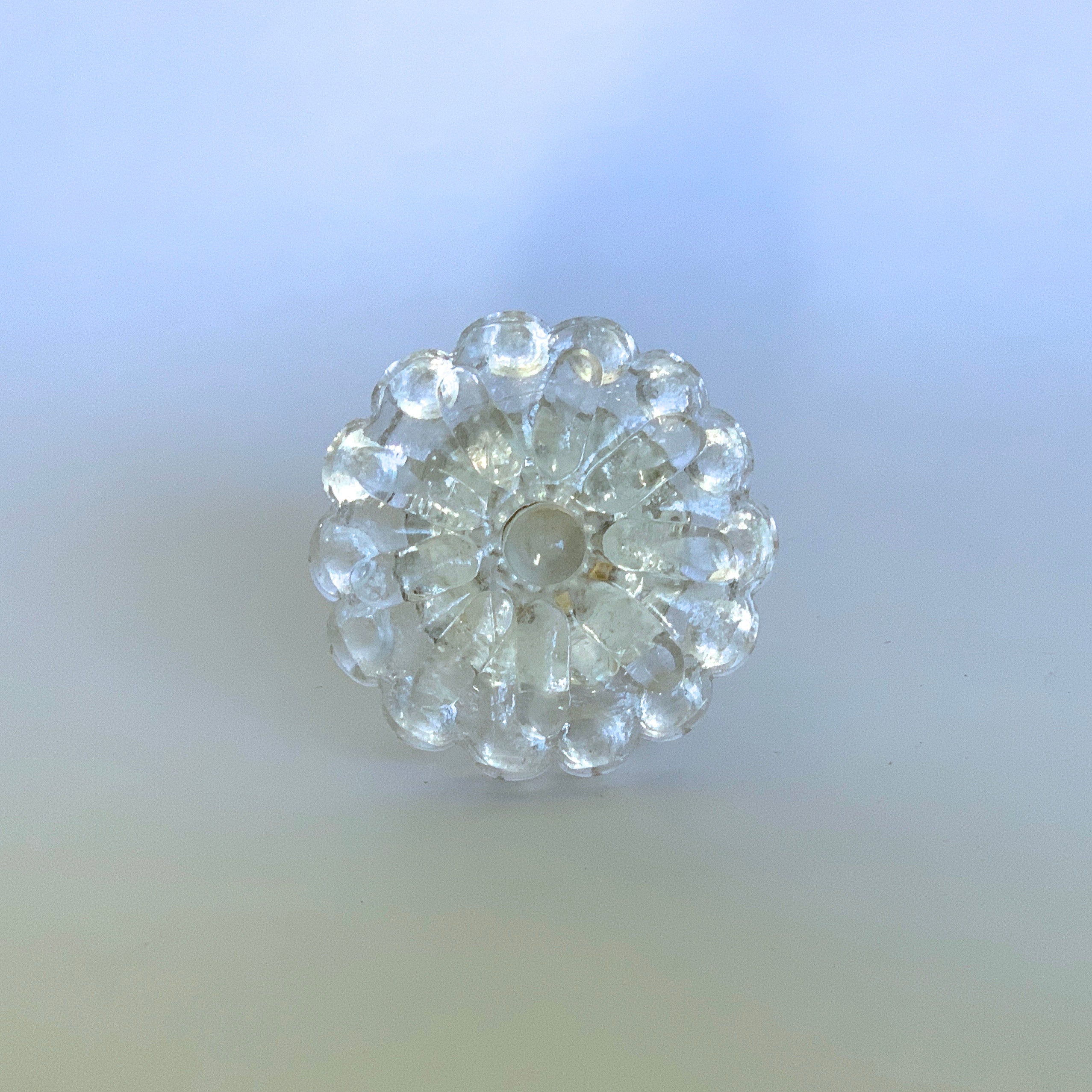 Glass Moon Drop Knob Clear