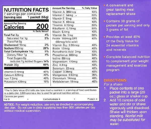 30G Chocolate Shake (7-Count) Weight & Inches™