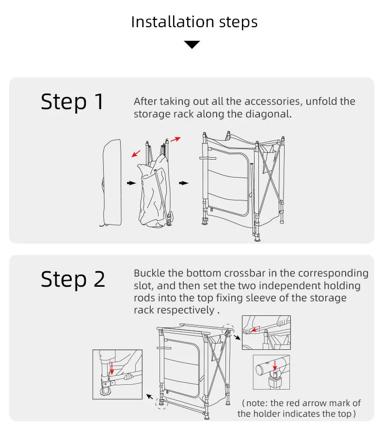 BLACKDEER Foldable Kitchen Storage