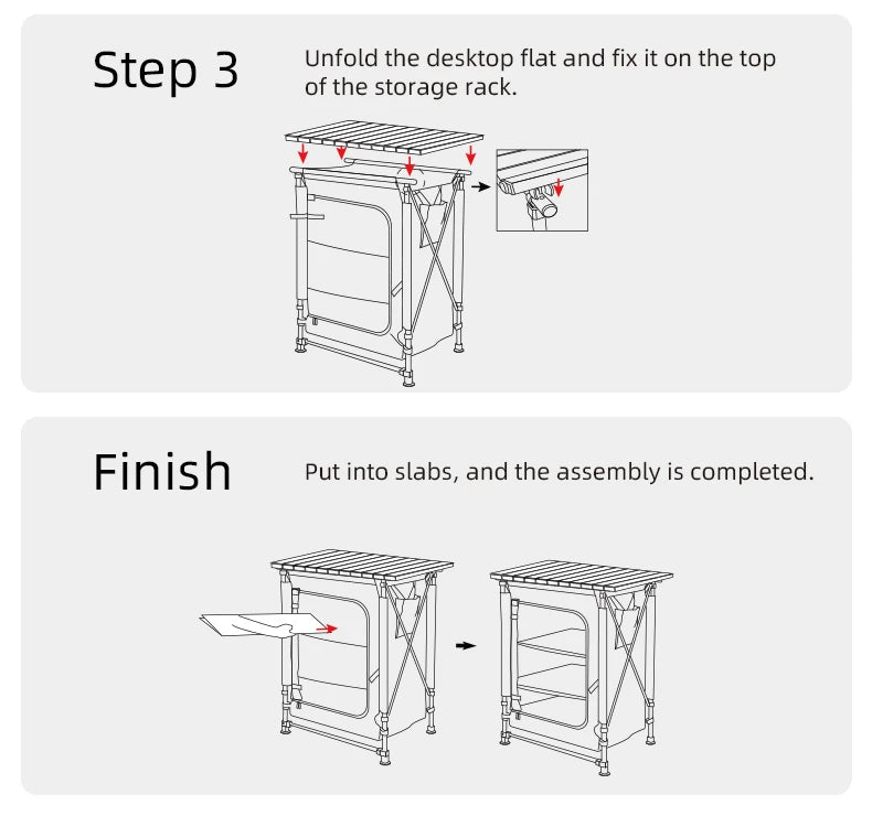 BLACKDEER Foldable Kitchen Storage